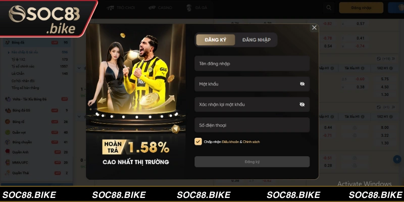 Đăng ký tài khoản nhanh chóng