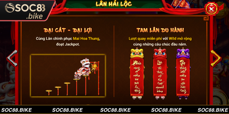 Slot Lân Hái Lộc - Chơi Cược Đầy Hấp Dẫn Tại SOC88 Nắm rõ các quy định, luật chơi để tối ưu cơ hội chiến thắng trong slot Lân hái lộc