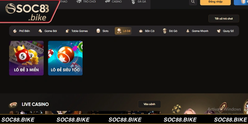 Trải nghiệm xổ số siêu tốc tiện lợi tại SOC88