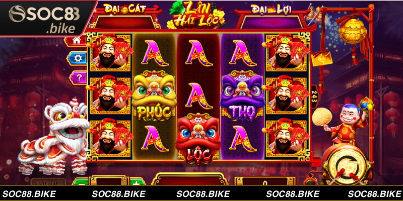 Slot Lân Hái Lộc - Chơi Cược Đầy Hấp Dẫn Tại SOC88 Tựa game slot Lân hái lộc được đông đảo khách hàng yêu thích